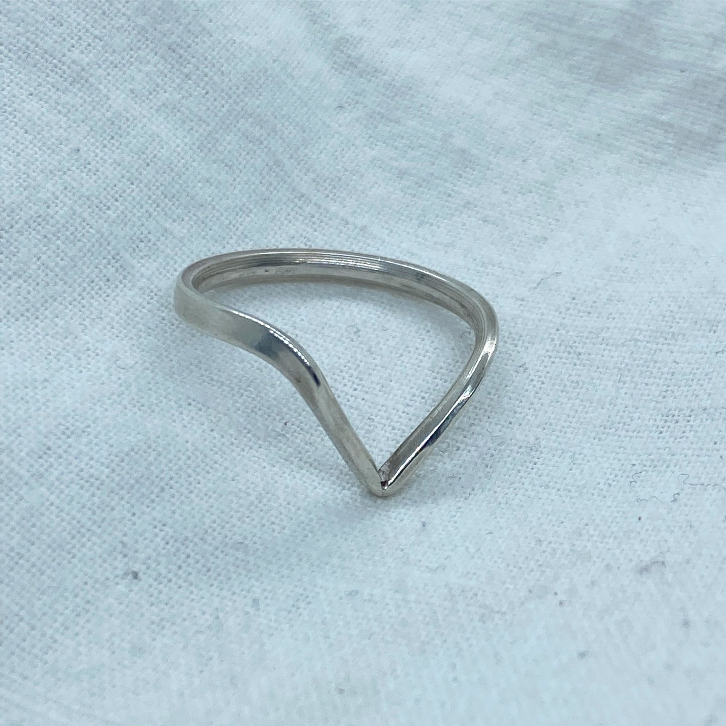 wishbone ring, wedding ring, handmade, v shape ring