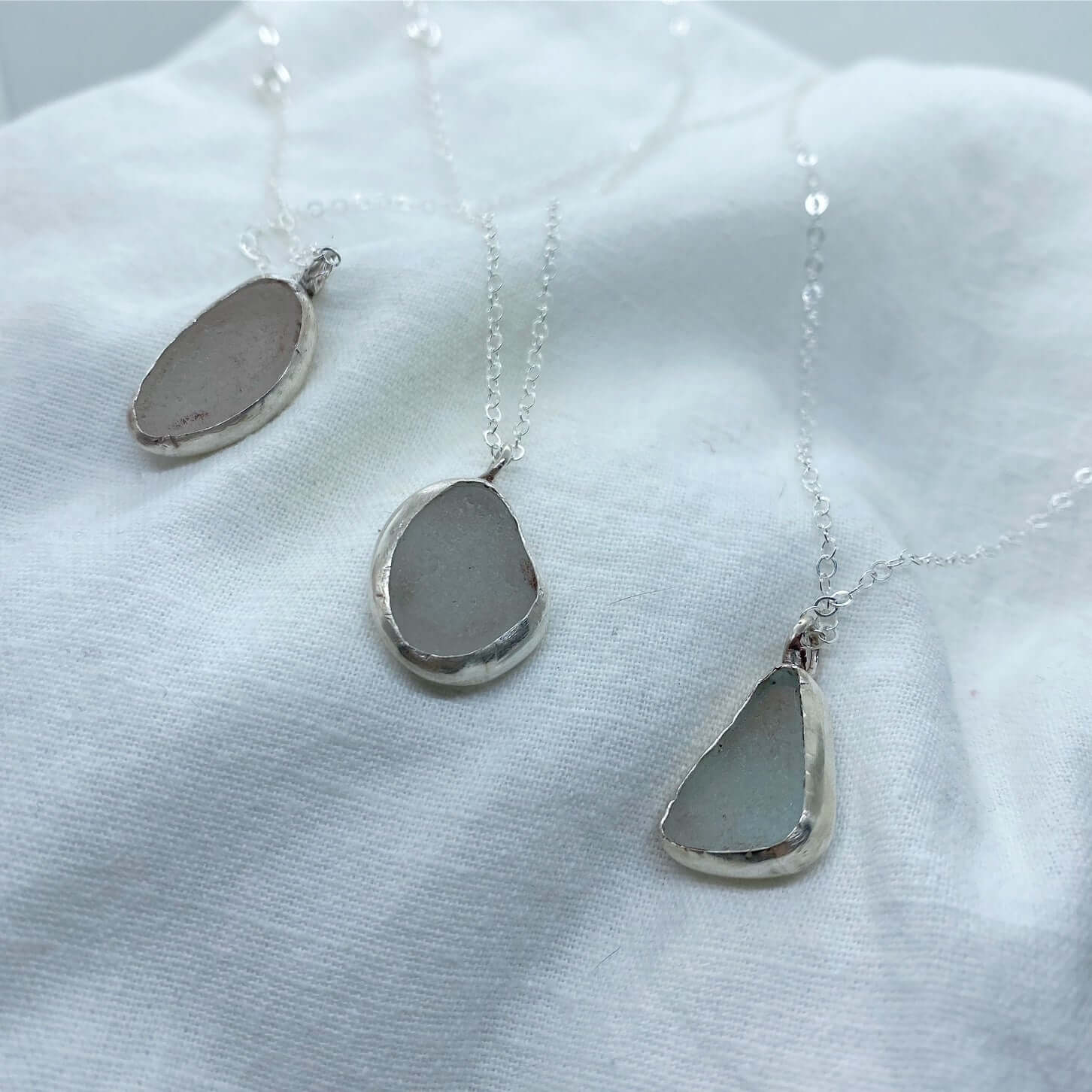 Victorian sea glass necklaces hand made