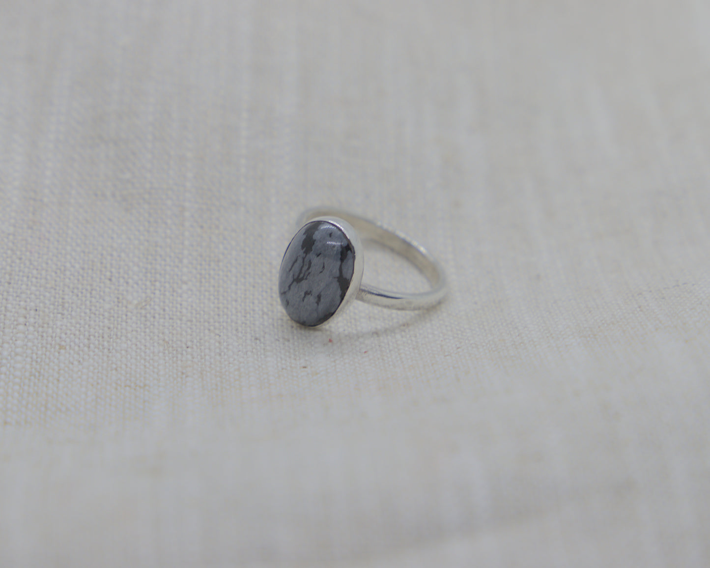 Snowflake Obsidian ring