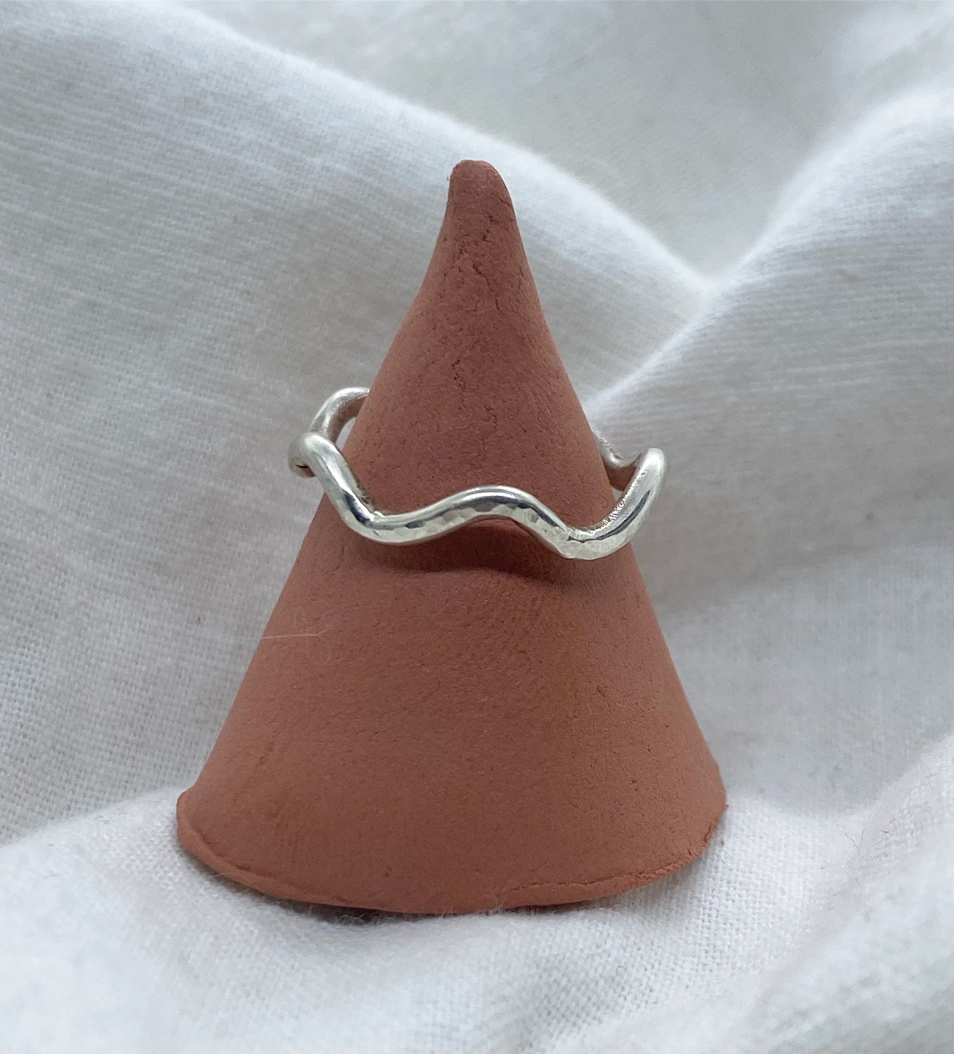 Tide wave ring, jewllery silver 